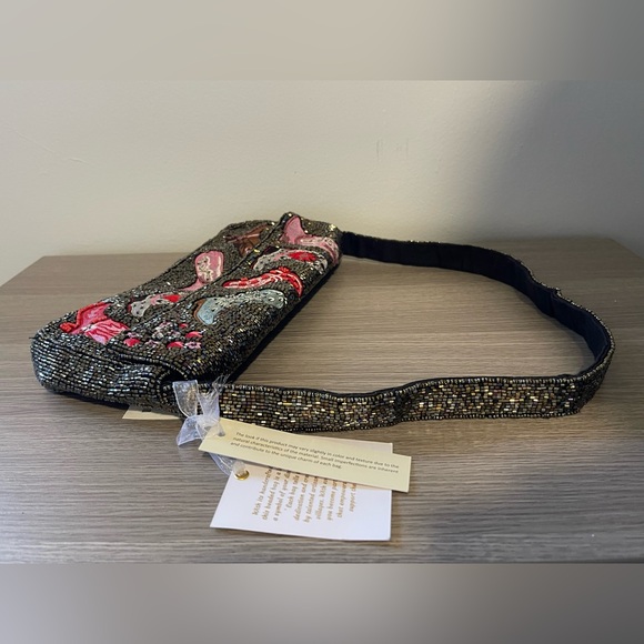 NWT Beaded Western Boots Shoulder Bag - Cowgirl Rodeo Festival Clutch - Picture 7 of 14